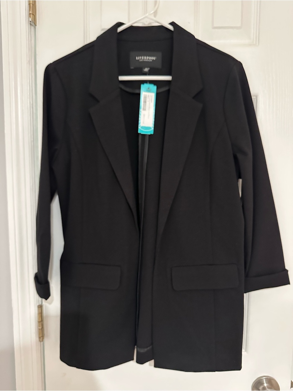 Liverpool Black Open-Front Blazer Jacket